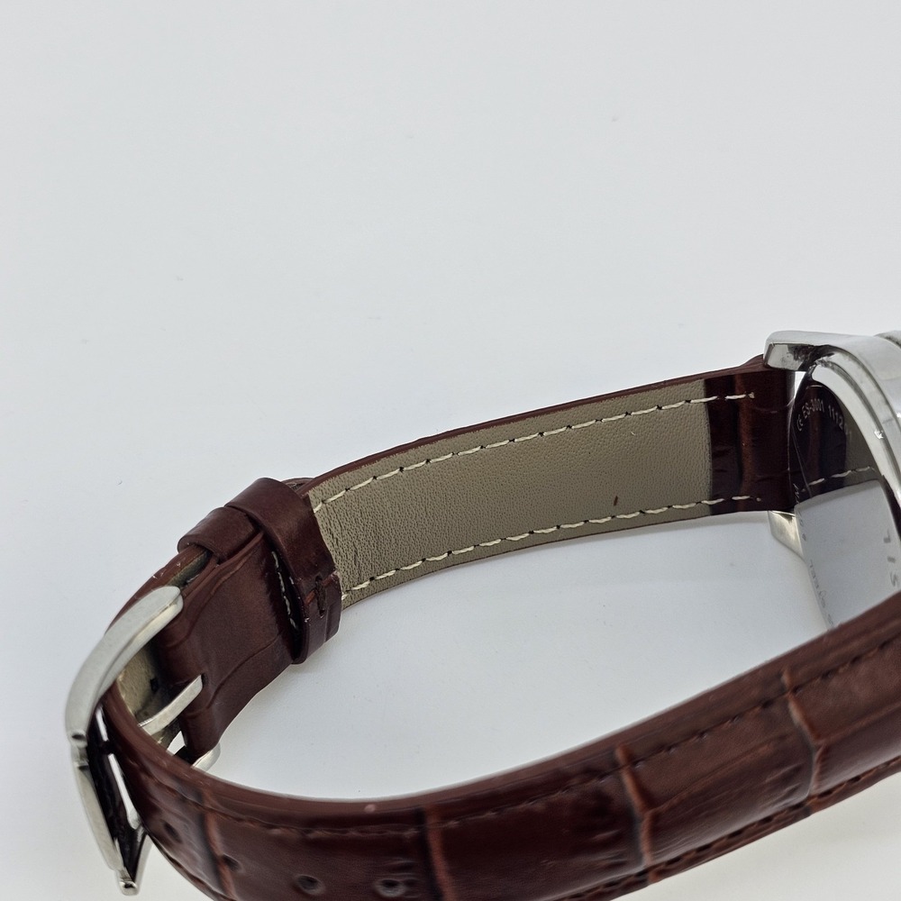 Fossil Women's Watch 38MM White Dial DayDate NEW Brown Leather Bands NEW Battery - Picture 12 of 14